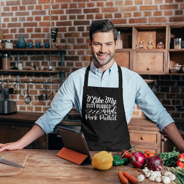 Pulled Pork BBQ Large Black Apron (Creator Uploaded)