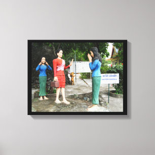 Pulling Faces Behind Your Back Canvas Print