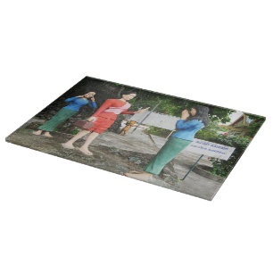 Pulling Faces Behind Your Back Cutting Board