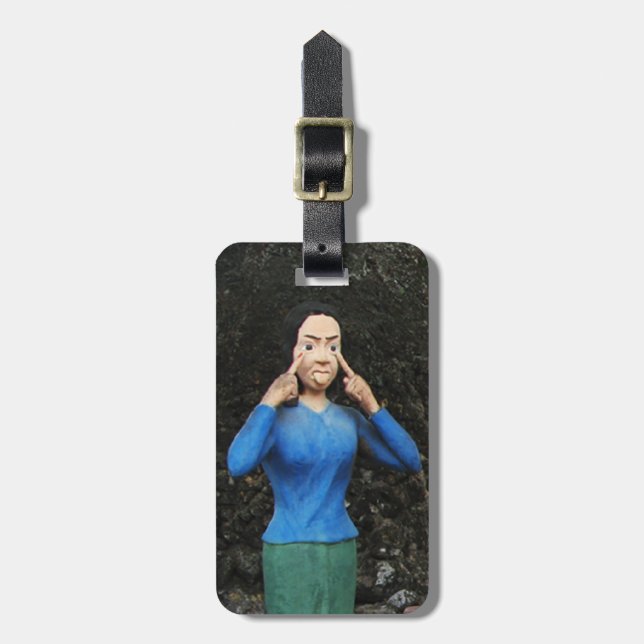 Pulling Faces Behind Your Back Luggage Tag (Front Vertical)