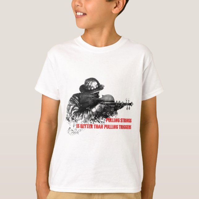 Pulling strings violin T-Shirt (Front)