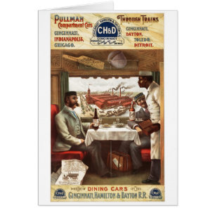 Pullman dining car on train 1894