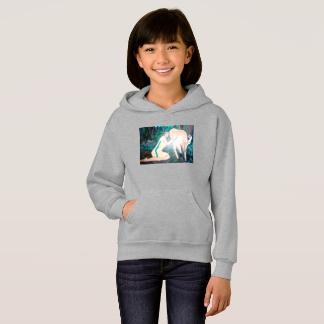 Pullover à capuche pour filles Tame Deer (Devant entier)