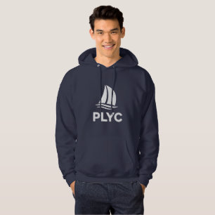 Pullover Bleu Marine avec Logo PLYC Blanc