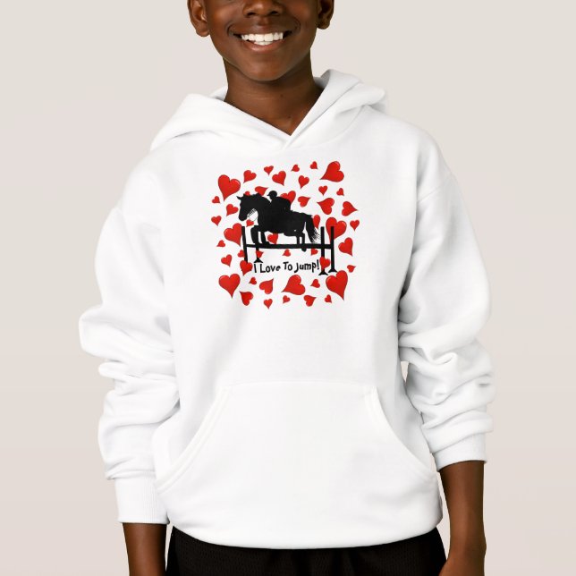 Pullover et coeurs mignons de cheval (Devant)