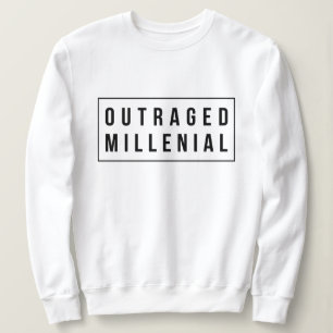 Pullover outragé de sweatshirt de slogan de