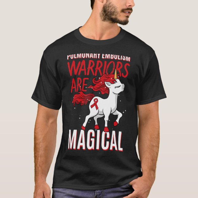 Pulmonary Embolism Awareness Warrior PE Unicorn Lo T-Shirt (Front)