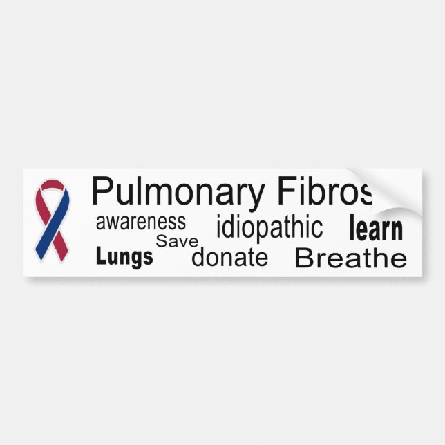 Pulmonary Fibrosis Awareness Bumper Sticker (Front)