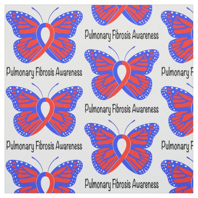 Pulmonary Fibrosis Awareness Butterfly Fabric (Swatch)