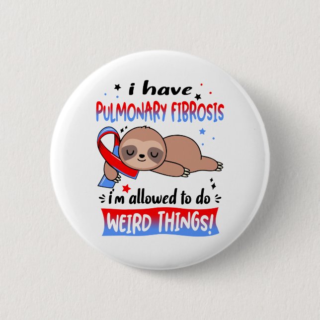 Pulmonary Fibrosis Awareness Month Ribbon Gifts 2 Inch Round Button (Front)