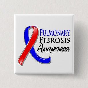 Pulmonary Fibrosis Awareness Ribbon 2 Inch Square Button