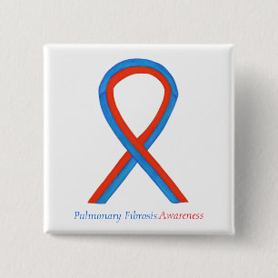 Pulmonary Fibrosis Awareness Ribbon Button Pins