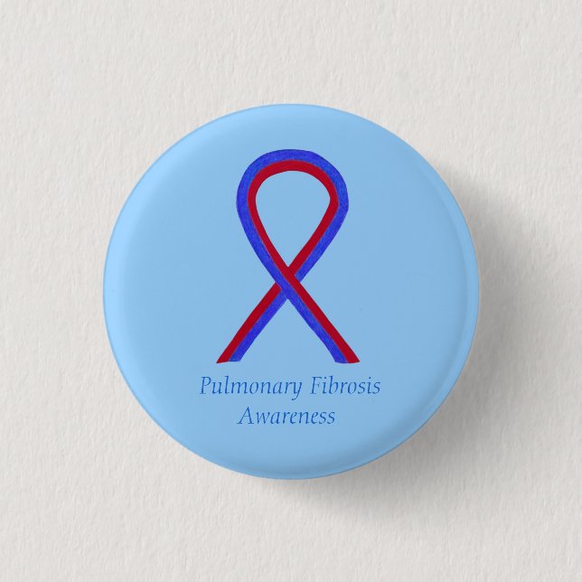 Pulmonary Fibrosis Awareness Ribbon Pin Buttons (Front)