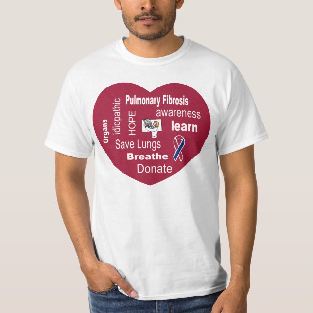 Pulmonary Fibrosis Awareness T-shirt (Front)