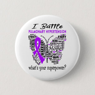 Pulmonary Hypertension Awareness Month Ribbon Gift 2 Inch Round Button