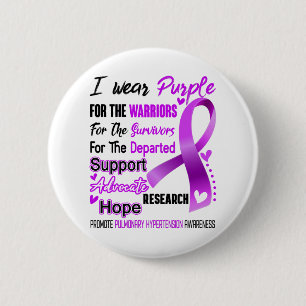 Pulmonary Hypertension Awareness Month Ribbon Gift 2 Inch Round Button