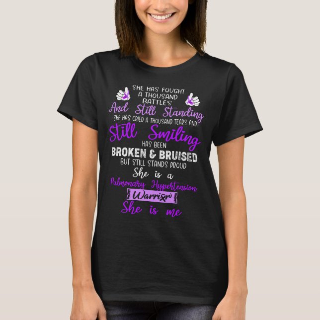 Pulmonary Hypertension Awareness Ribbon Support Gi T-Shirt (Front)