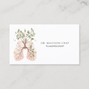 Pulmonologist Business And Appointment Card