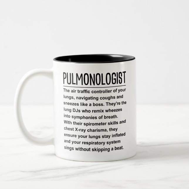 Pulmonologist  Two-Tone coffee mug (Left)