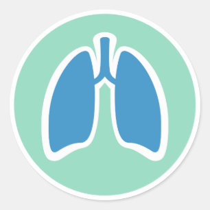Pulmonology or pulmonologist lung logo round classic round sticker
