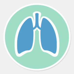 Pulmonology pulmonologist round lung stickers