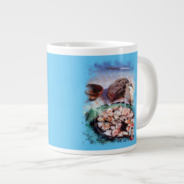 Pulpo a la gallega large coffee mug (Front Right)