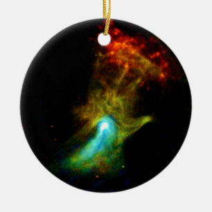 Pulsar B1509 - Hand of God X-Ray Nebula NASA Photo Ceramic Ornament