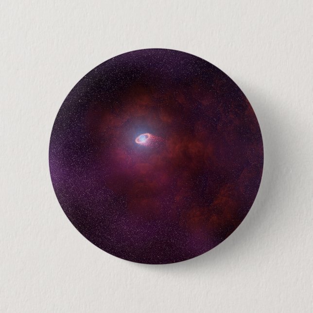 Pulsar Wind From A Neutron Star. 2 Inch Round Button (Front)