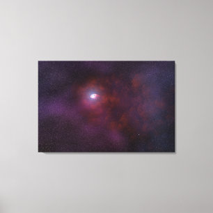 Pulsar Wind From A Neutron Star. Canvas Print