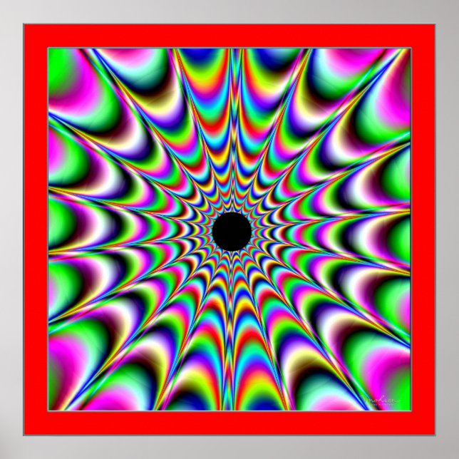 Pulsating Black Centre and Beaming Colours I Poster (Front)