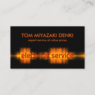 Pulsating Electrical Wave Lightning Business Card