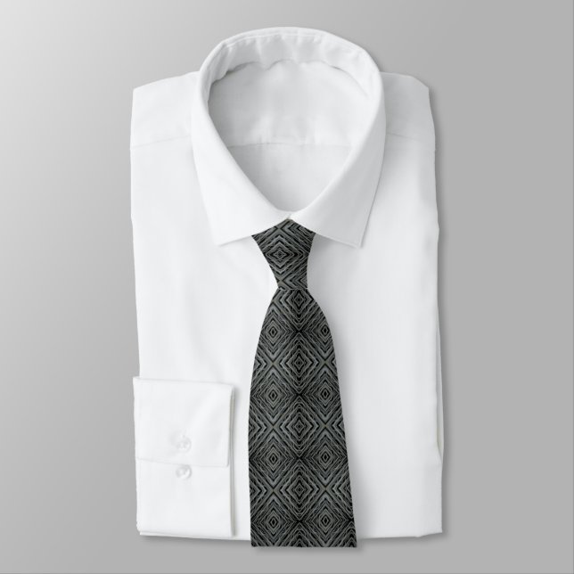 Pulsating Rhythm Modern Abstract Art Tie (Tied)