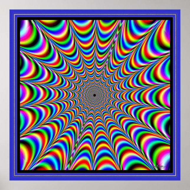 Pulsating Spider Web of Colours Poster (Front)