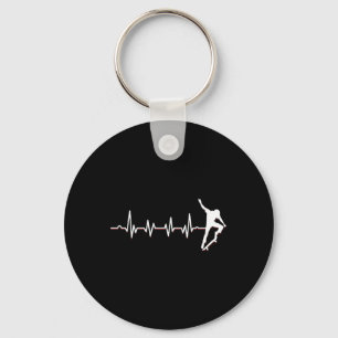 Pulse Heartbeat Skater Ollie Skateboard Skateboard Keychain