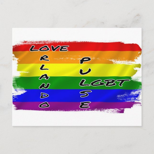 Pulse LGBT Flag Postcard (Front)