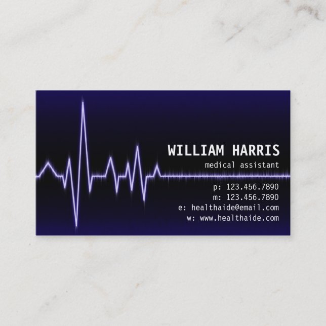 Pulse Metre - Blue Business Card (Front)