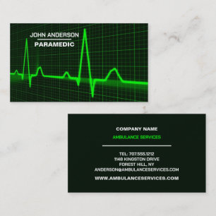 Pulse Rate Design, EMT, Paramedic Business Card