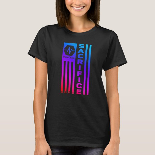 PulseChain Sacrifice USA Flag  Proud Hexican HEX C T-Shirt (Front)