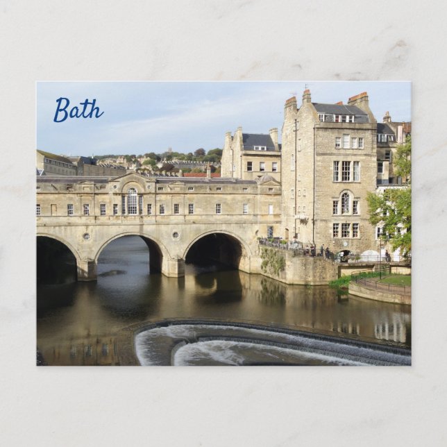 Pulteney Bridge and River Avon, Bath, England Postcard (Front)