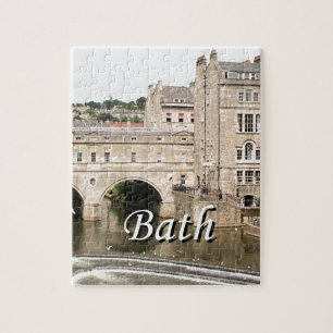 Pulteney Bridge, Avon River,Bath, England 2 Jigsaw Puzzle