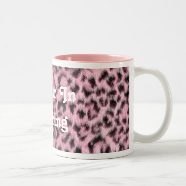 Puma en formant la tasse rose de motif de léopard (Droit)