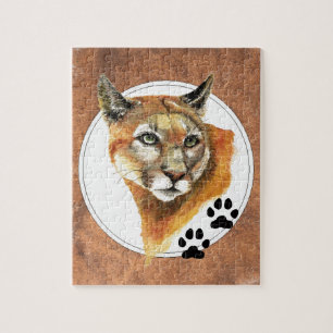 Puma, Mountain Lion, Cougar, Nature Collection Jigsaw Puzzle