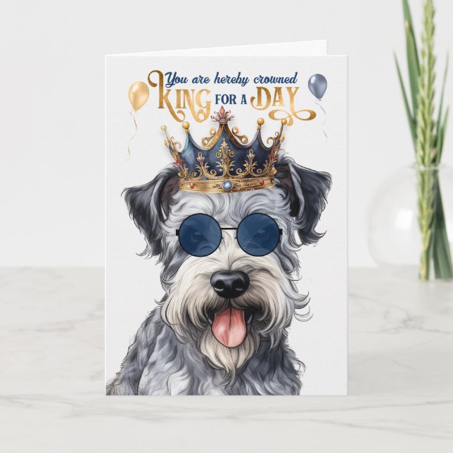 Pumi Dog King for a Day Funny Birthday Card (Front)