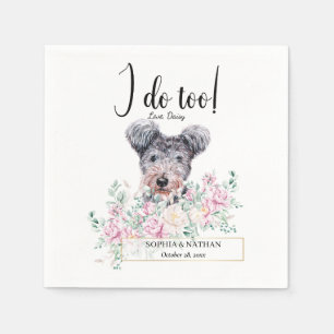 Pumi Dog Wedding Cocktail Napkins