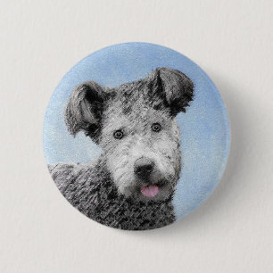 Pumi Painting - Cute Original Dog Art 2 Inch Round Button
