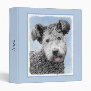 Pumi Painting - Cute Original Dog Art 3 Ring Binde Binder