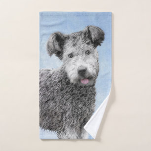 Pumi Painting - Cute Original Dog Art Bath Towel Set