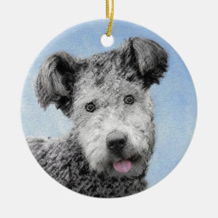 Pumi Painting - Cute Original Dog Art Ceramic Ornament