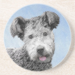Pumi Painting - Cute Original Dog Art Coaster