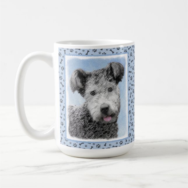 Pumi Painting - Cute Original Dog Art Coffee Mug (Left)
